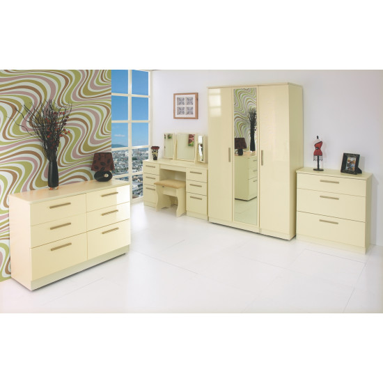 Michigan Tall 4 Door 4 Drawer Mirror Wardrobe