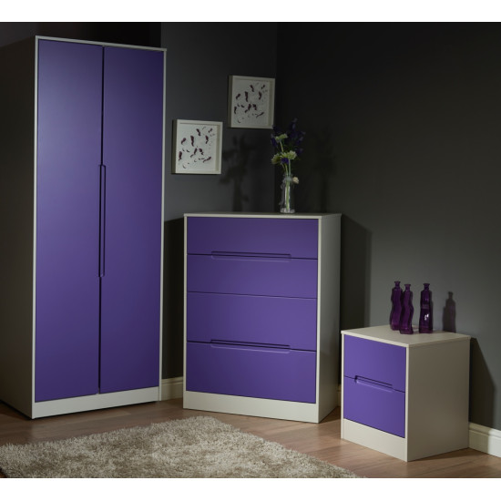 Munich Tall 3 Door 2 Drawer Mirror Wardrobe