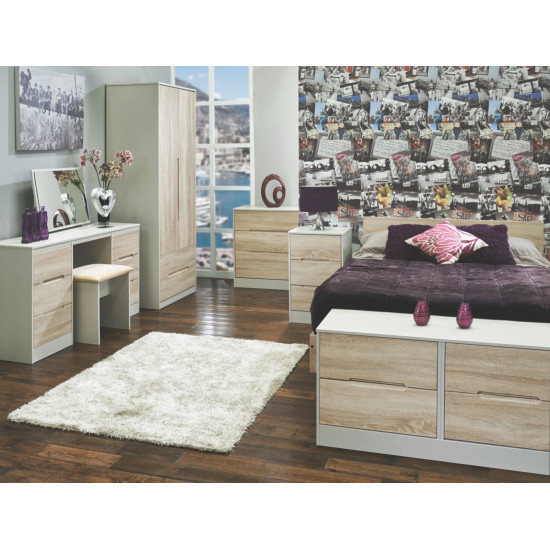 Munich Tall 4 Door 2 Drawer Mirror Wardrobe