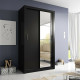 Maine Black 120cm Sliding Wardrobe