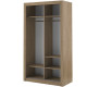 Maine Shetland Oak 120cm Sliding Wardrobe