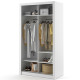 Kansas White 120cm Sliding Wardrobe