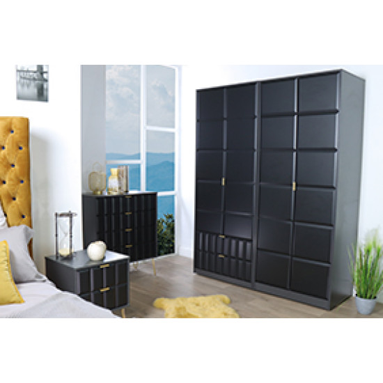 Cubix 4 Door 2 Drawer Wardrobe