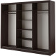 Florida Black 250cm Sliding Wardrobe