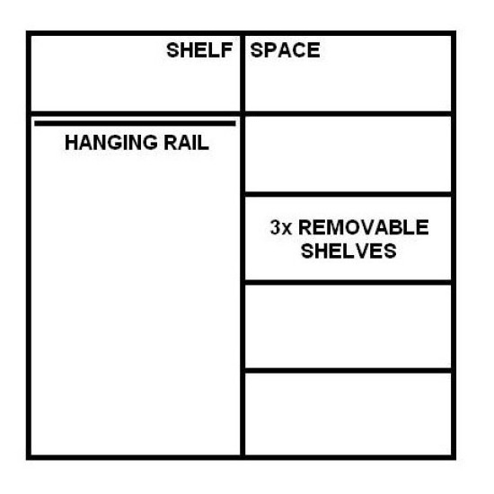 Alaska White 150cm Sliding Wardrobe