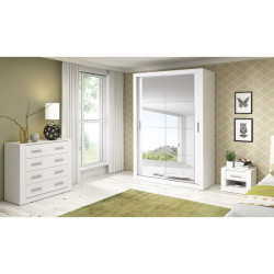 Kansas White 120cm Sliding Wardrobe