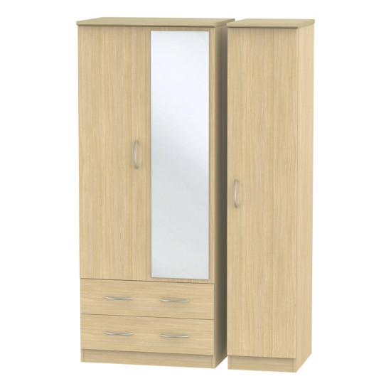 Avondale 3 Door 2 Drawer Mirrored Wardrobe