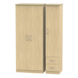 Avondale 3 Door 2 Small Drawers Wardrobe