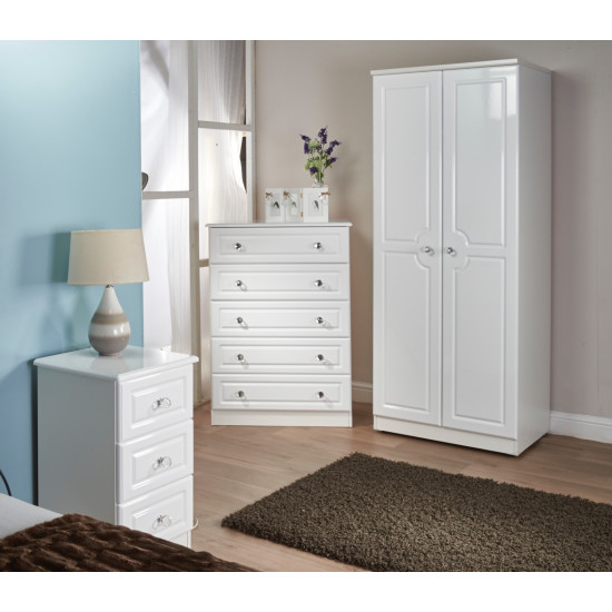 Aberdeen Tall 4 Door 2 Drawer Mirrored Wardrobe