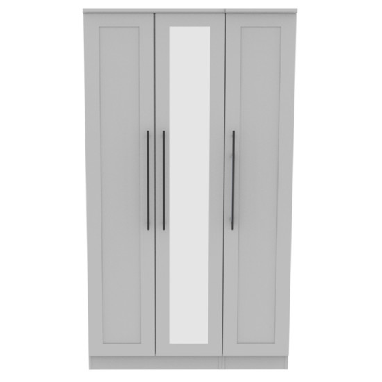 Kingston 3 Door Mirrored Wardrobe 