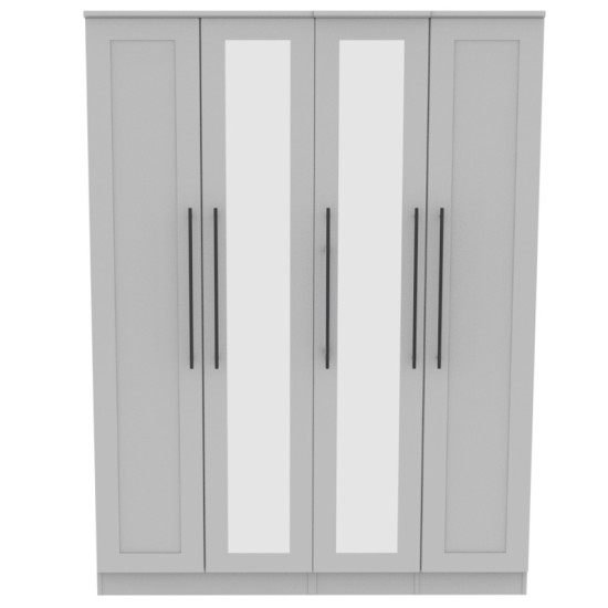Kingston 4 Door Centre Mirrored Wardrobe 