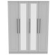 Kingston 4 Door Centre Mirrored Wardrobe 