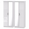 Canterbury 4 Door Mirrored Wardrobe
