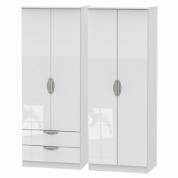 Canterbury Tall 4 Door 2 Drawer Wardrobe