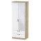 Canterbury Tall 2 Drawer Mirror Wardrobe