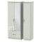 Canterbury Tall 3 Door 2 Drawer Mirror Wardrobe