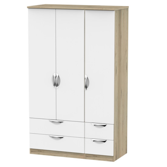 Canterbury 3 Door 4 Drawer Wardrobe