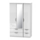 Canterbury 3 Door 4 Drawer Mirror Wardrobe