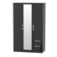 Canterbury 3 Door 2 Small Drawer Mirror Wardrobe