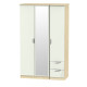 Canterbury 3 Door 2 Small Drawer Mirror Wardrobe