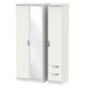 Canterbury Tall 3 Door 2 Small Drawer Mirror Wardrobe