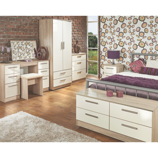 Coventry Tall 4 Door 2 Drawer Mirrored Wardrobe