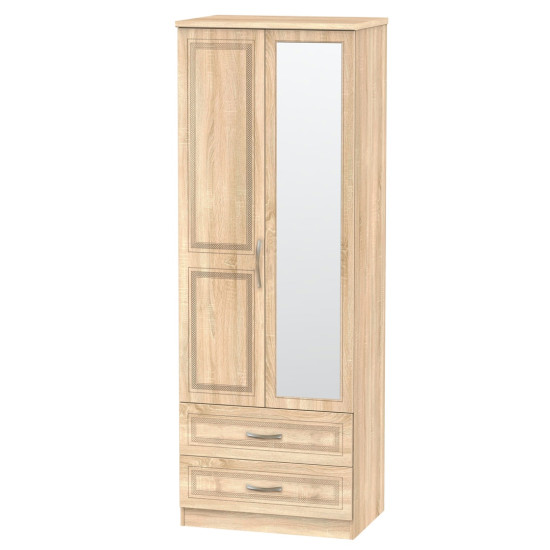 Lulworth 2 Drawer Mirror Wardrobe