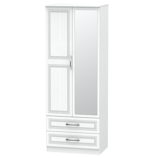 Lulworth 2 Drawer Mirror Wardrobe