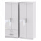 Michigan 4 Door 2 Drawer Wardrobe 