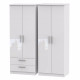 Michigan 4 Door 2 Drawer Wardrobe 