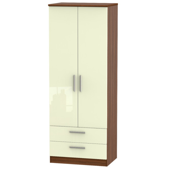 Michigan Tall 2 Drawer Wardrobe