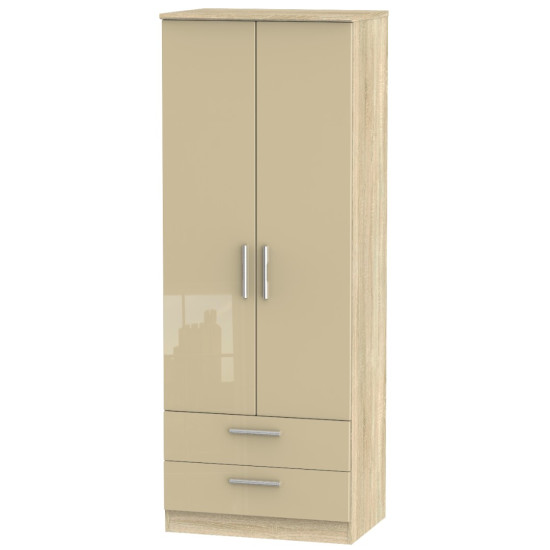 Michigan Tall 2 Drawer Wardrobe