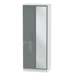 Michigan Tall 2 Door Mirror Wardrobe