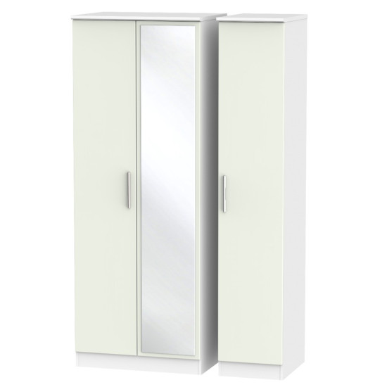 Michigan Tall 3 Door Mirror Wardrobe