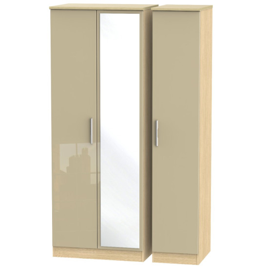 Michigan Tall 3 Door Mirror Wardrobe