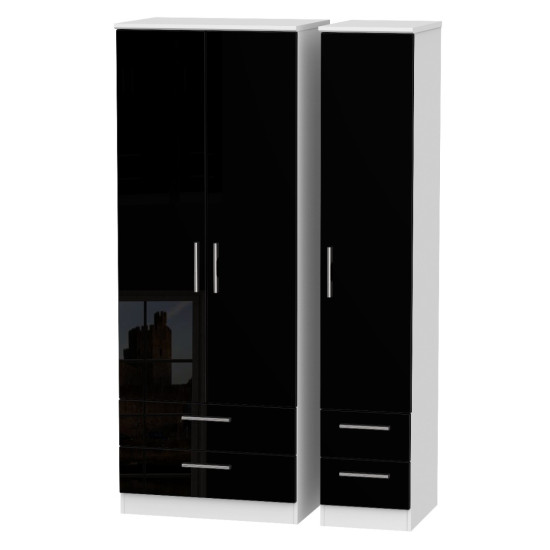Michigan Tall 3 Door 4 Drawer Wardrobe
