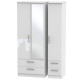 Michigan Tall 3 Door 4 Drawer Mirror Wardrobe