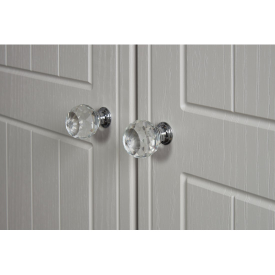 Palermo Tall 3 Door 2 Small Drawers Wardrobe 