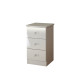 Lotus 3 Drawer Bedside