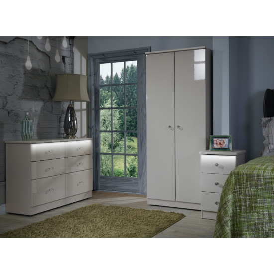 Lotus 3 Drawer Bedside
