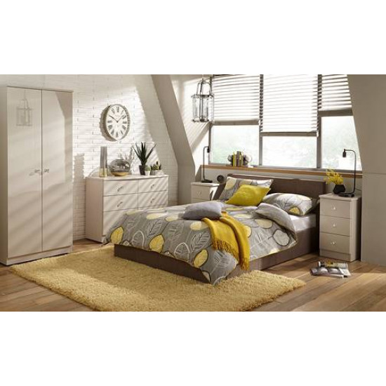 Lotus 3 Drawer Bedside