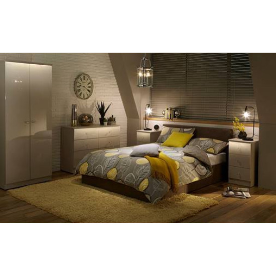 Lotus 3 Drawer Bedside