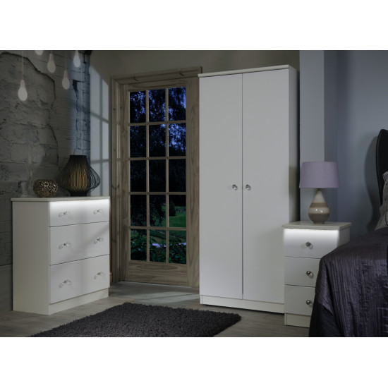 Lotus 3 Drawer Bedside