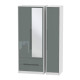 Munich Tall 3 Door 2 Drawer Mirror Wardrobe