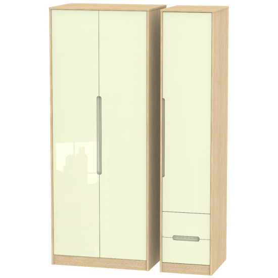 Munich Tall 3 Door 2 Small Drawer Wardrobe