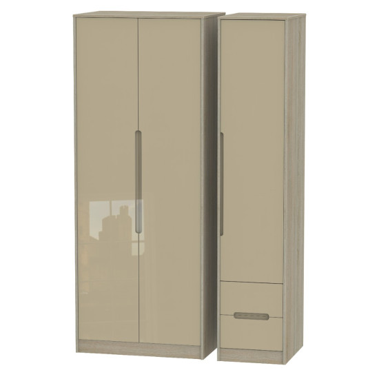 Munich Tall 3 Door 2 Small Drawer Wardrobe