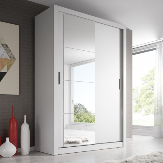 Maine Black 120cm Sliding Wardrobe