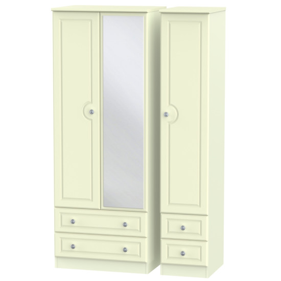 Snowdon Tall 3 Door 4 Drawer Mirror Wardrobe