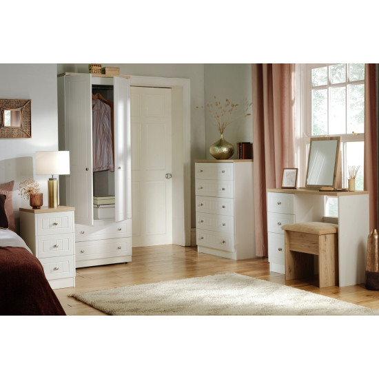 Venice Standard 3 Door 2 Drawer Mirrored Wardrobe