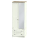 Palermo Tall 2 Drawer Mirror Wardrobe